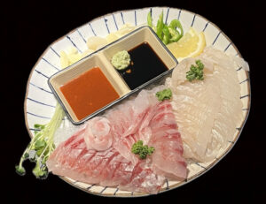 동양 밀치 광어회